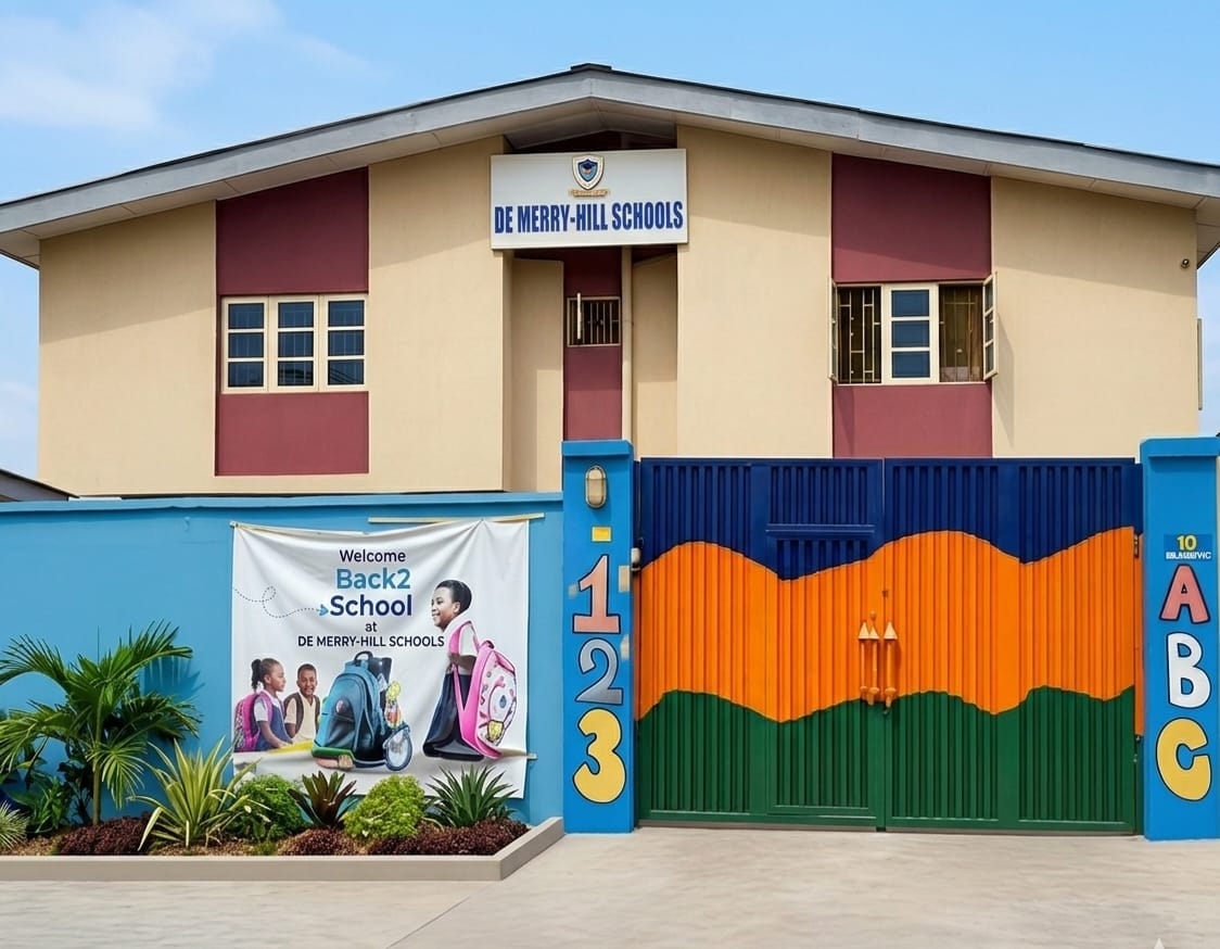 School building and entrance